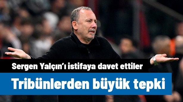 Tüpraş Stadyumu'nda "Sergen Yalçın istifa" sesleri yükseldi