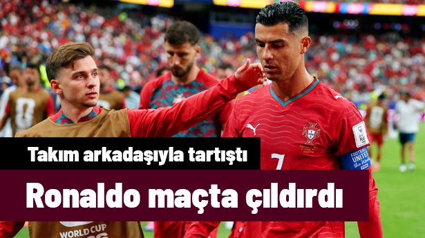 Ronaldo çıldırdı! Rakip gol atınca takım arkadaşıyla tartıştı