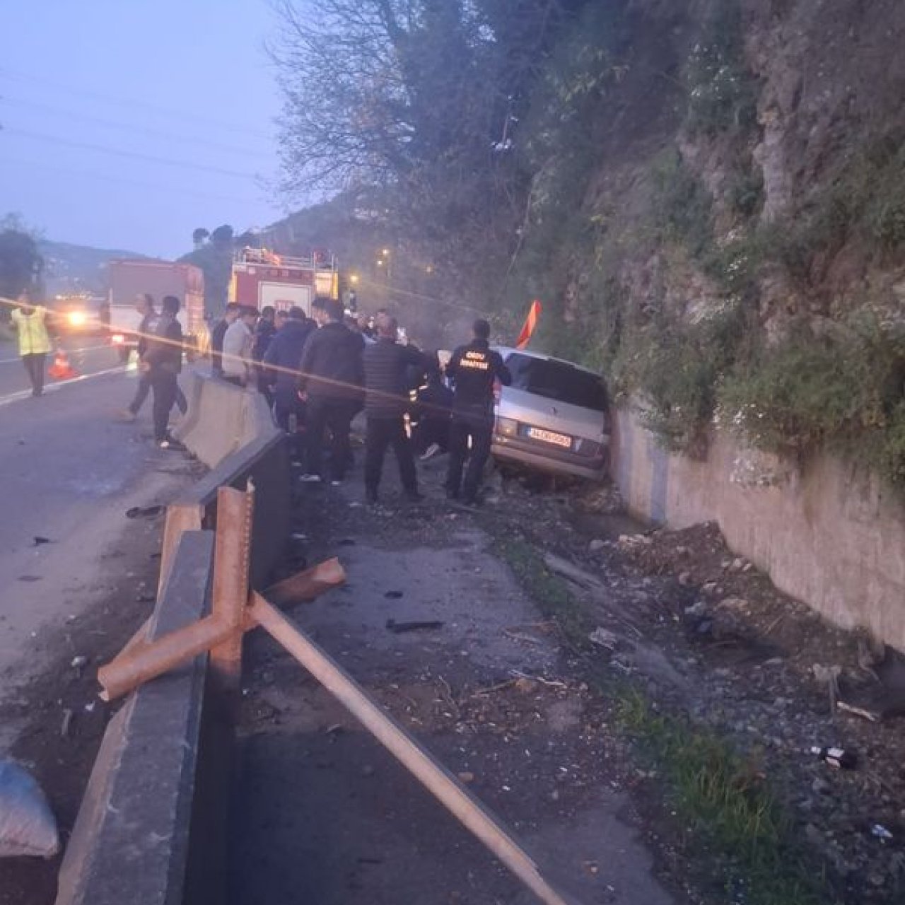 Ordu'da trafik kazası: 1 polis memuru öldü