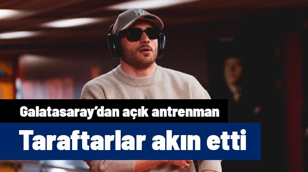 Taraftarlar, Rams Park'a akın etti: Galatasaray'dan binlerce kişi önünde antrenman